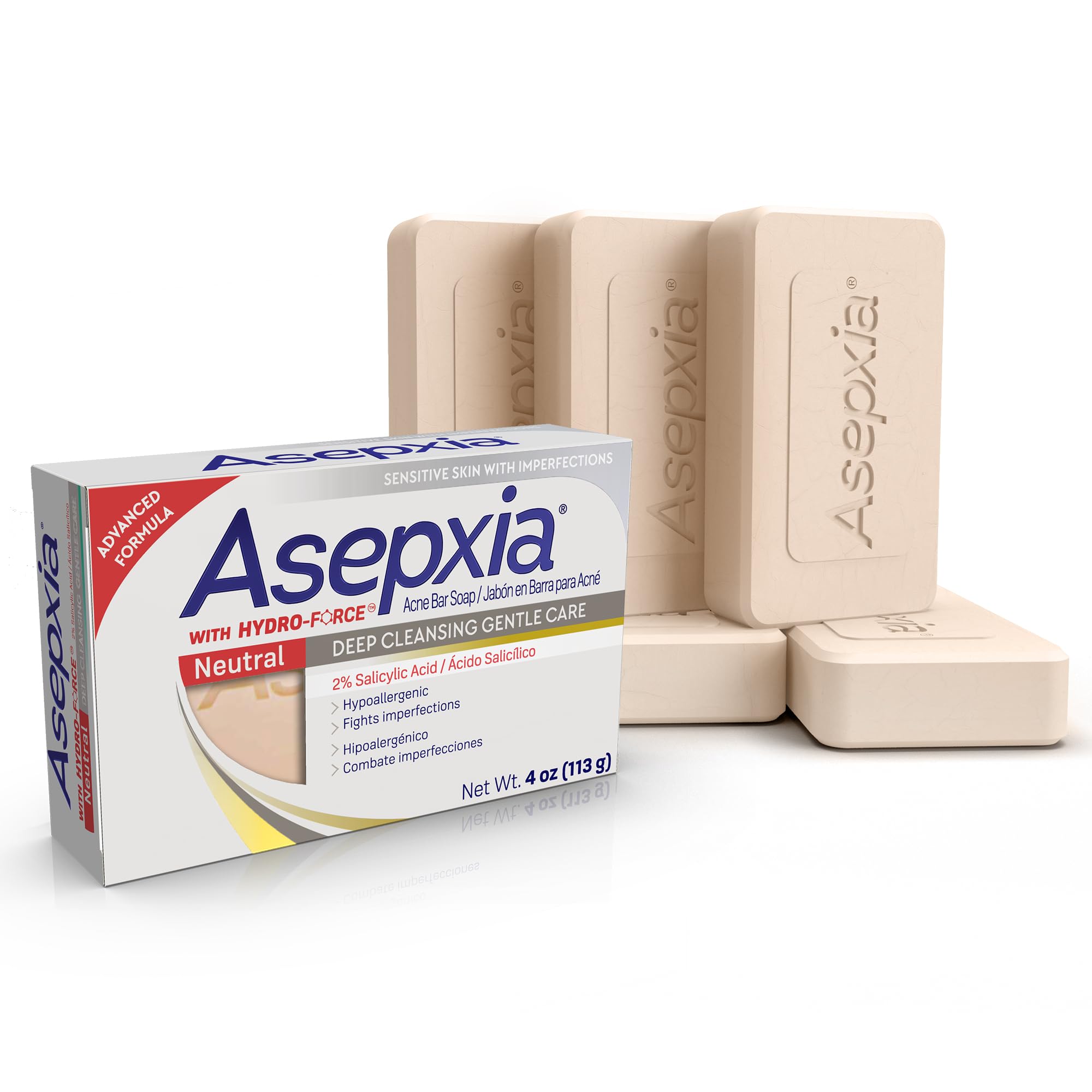 Amazon.com: Asepxia Acne Treatment Neutral Hypoallergenic Bar Soap
